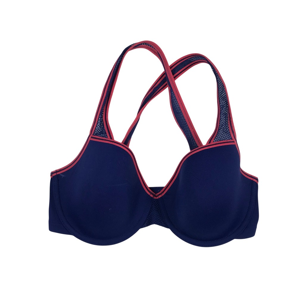 b.tempt'd Wacoal B.Active Navy Pink Underwire Sport Bra 953199 US 32DD